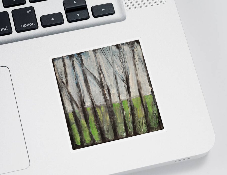 Trees Sticker featuring the painting Gentle Rain by Tim Nyberg