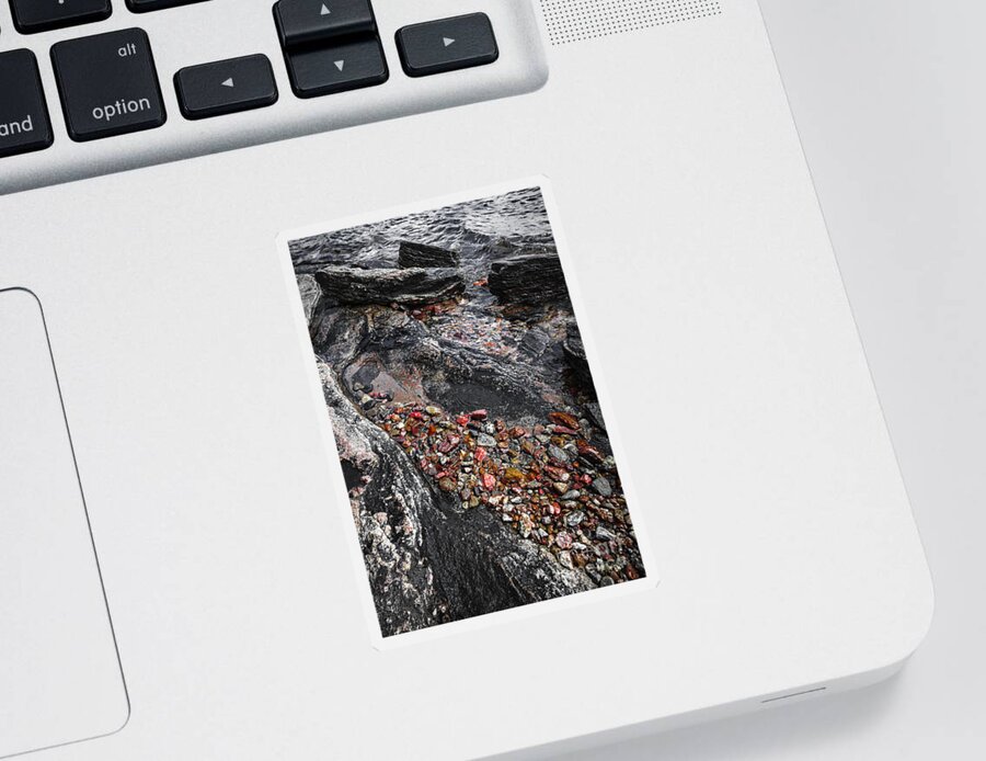 Rocks Sticker featuring the photograph Georgian Bay rocks abstract I by Elena Elisseeva