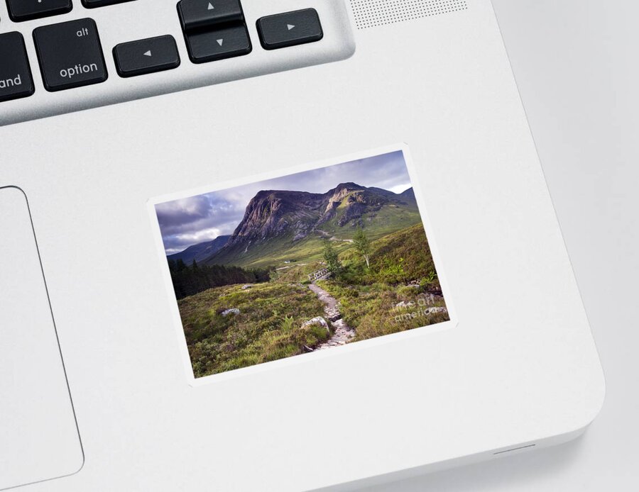 Landscape Sticker featuring the photograph Glencoe Valley by David Lichtneker