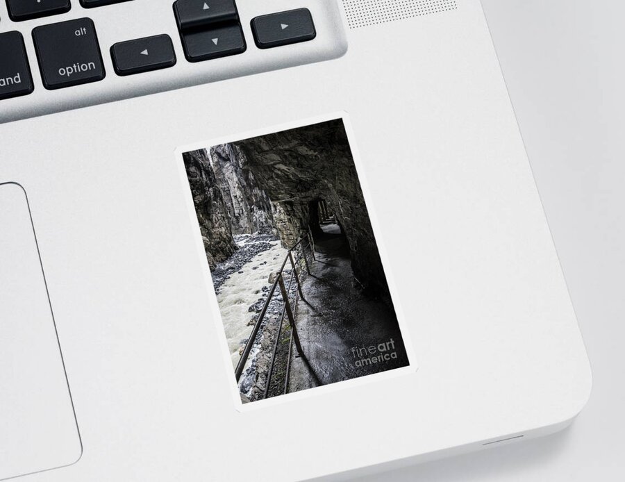 Gletscherschluct Sticker featuring the photograph Gletscherschluct Grindelwald - Weisse Lutschine 2 by Gary Whitton