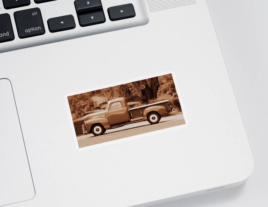 Antique Sticker featuring the photograph Gmc 100 by Peggy Urban