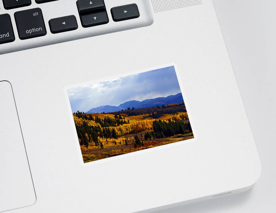 Colorado Sticker featuring the photograph Golden Fourteeners by Jeremy Rhoades