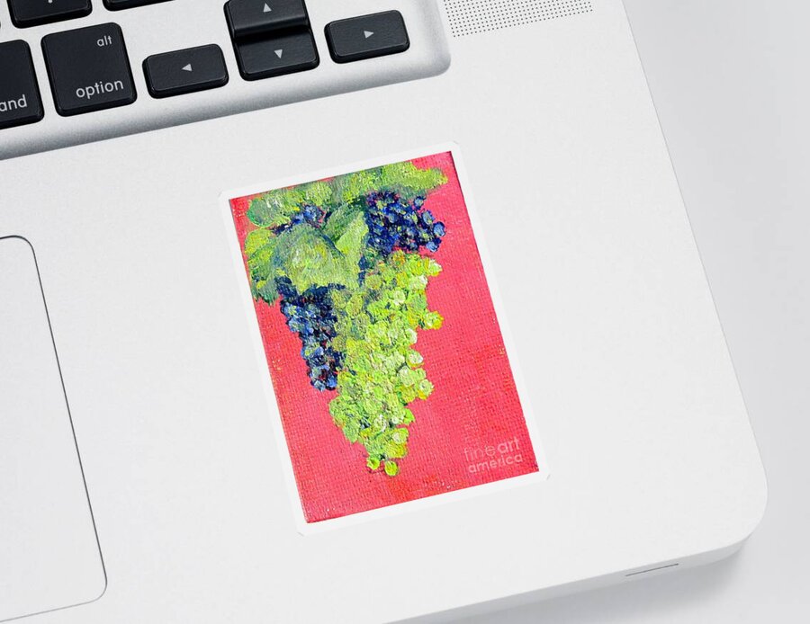 Grape Sticker featuring the painting Ripening Grapes by Laurie Morgan