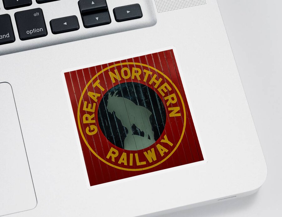 Red Sticker featuring the photograph Great Northern Railway by Paul Freidlund