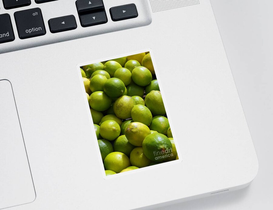 Acid Sticker featuring the photograph Green Limes by Carlos Caetano