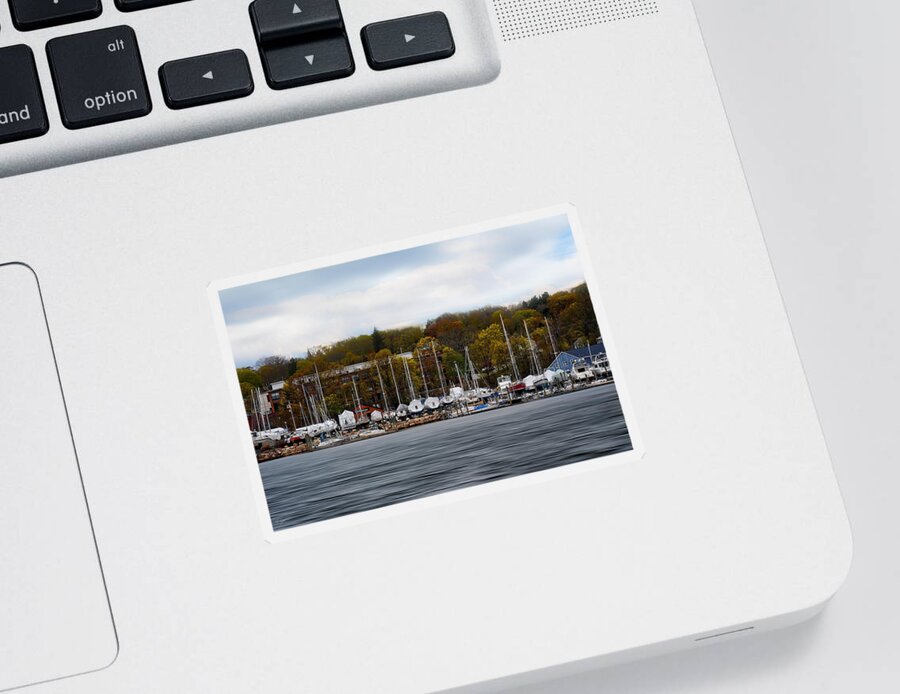 Rhode Island Sticker featuring the photograph Greenwich Harbor by Lourry Legarde