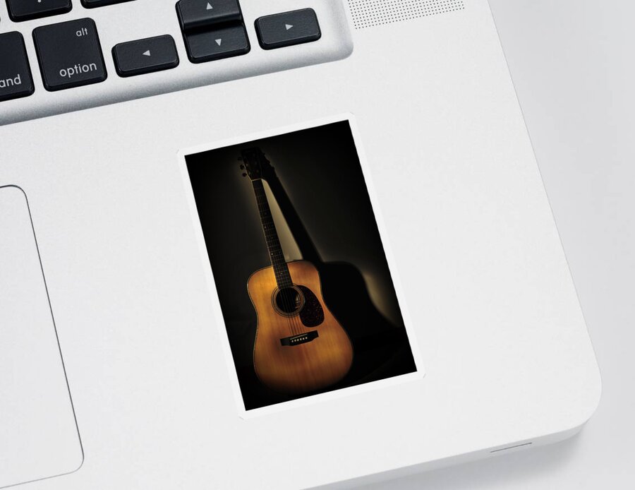 Guitar Sticker featuring the photograph Guitar by Terry DeLuco