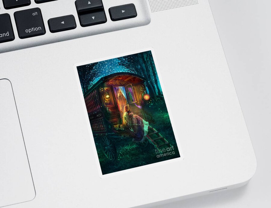 Gypsy Sticker featuring the photograph Gypsy Firefly by MGL Meiklejohn Graphics Licensing