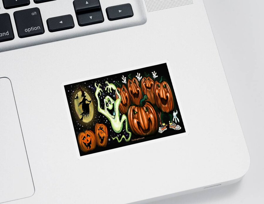Halloween Sticker featuring the painting Halloween by Kevin Middleton
