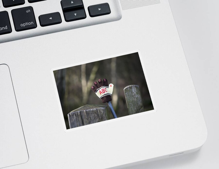 Glove Sticker featuring the photograph Handy by Spikey Mouse Photography