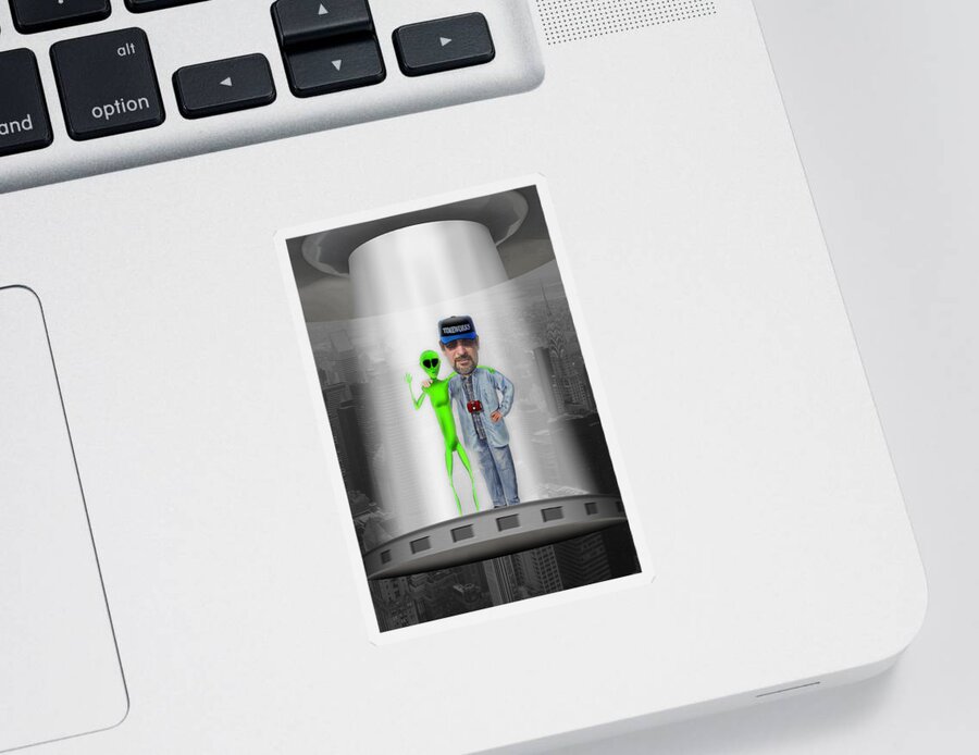 Alien Sticker featuring the photograph Hangin with G by Mike McGlothlen