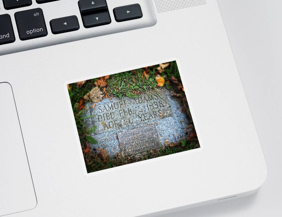 Hdr Sticker featuring the photograph HDR 1800s Grave Marker by Maggy Marsh