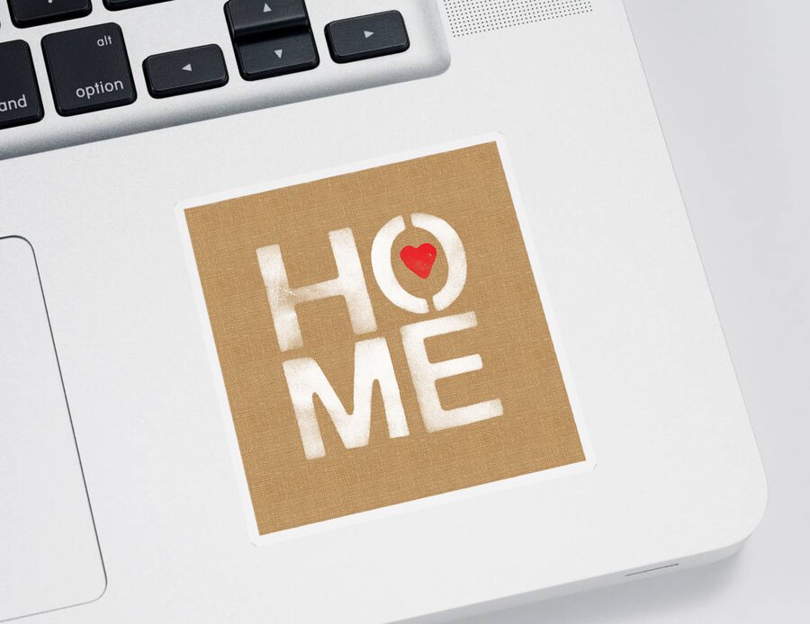 Home Sticker featuring the painting Heart and Home by Linda Woods