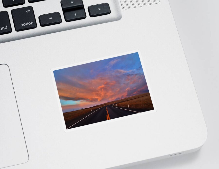 Sunrise Sticker featuring the photograph Heavenly clouds by Lynn Hopwood