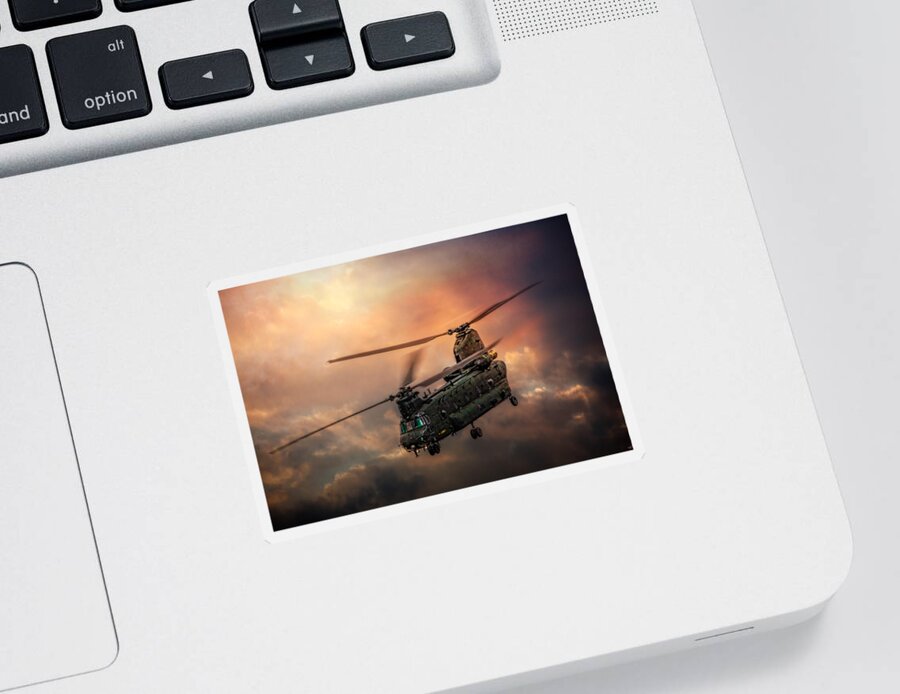 Chinook Sticker featuring the photograph Heavy Metal by Chris Lord