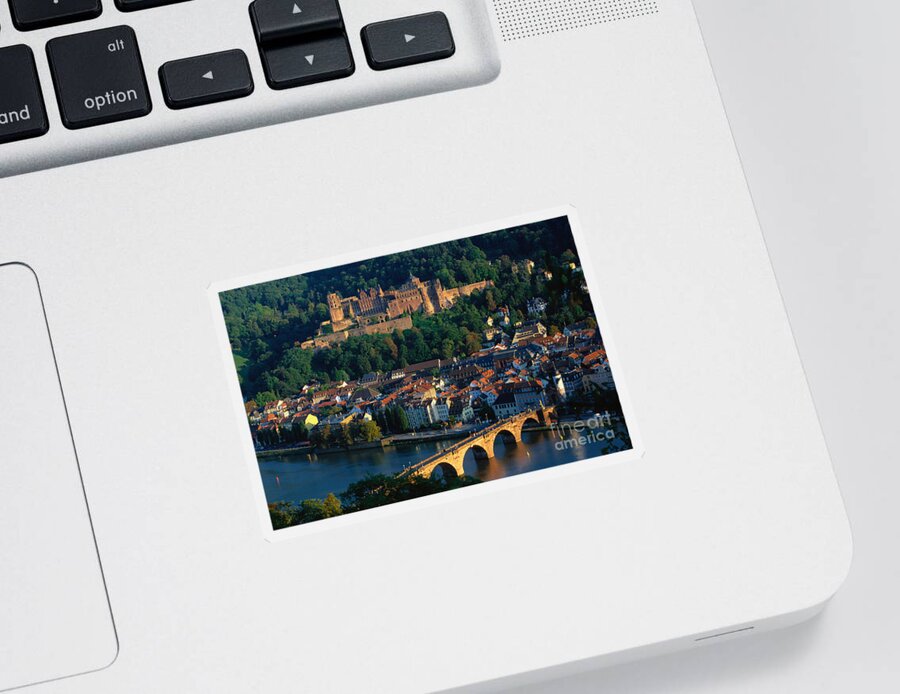 Landscape Sticker featuring the photograph Heidelberg, Germany by Gerhard Pieschel