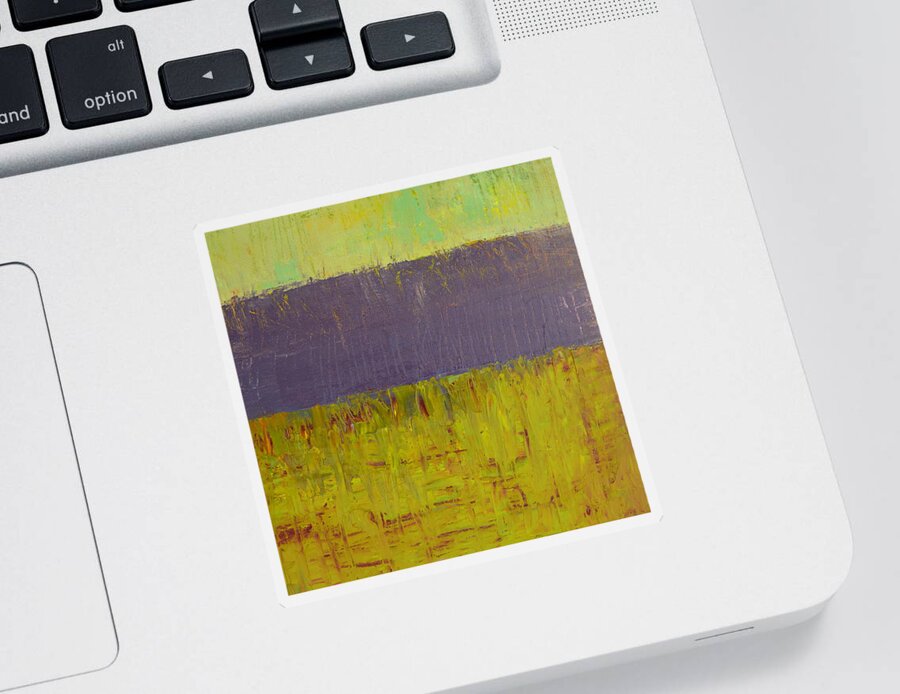 Abstract Expressionism Sticker featuring the painting Highway Series - Lake by Michelle Calkins