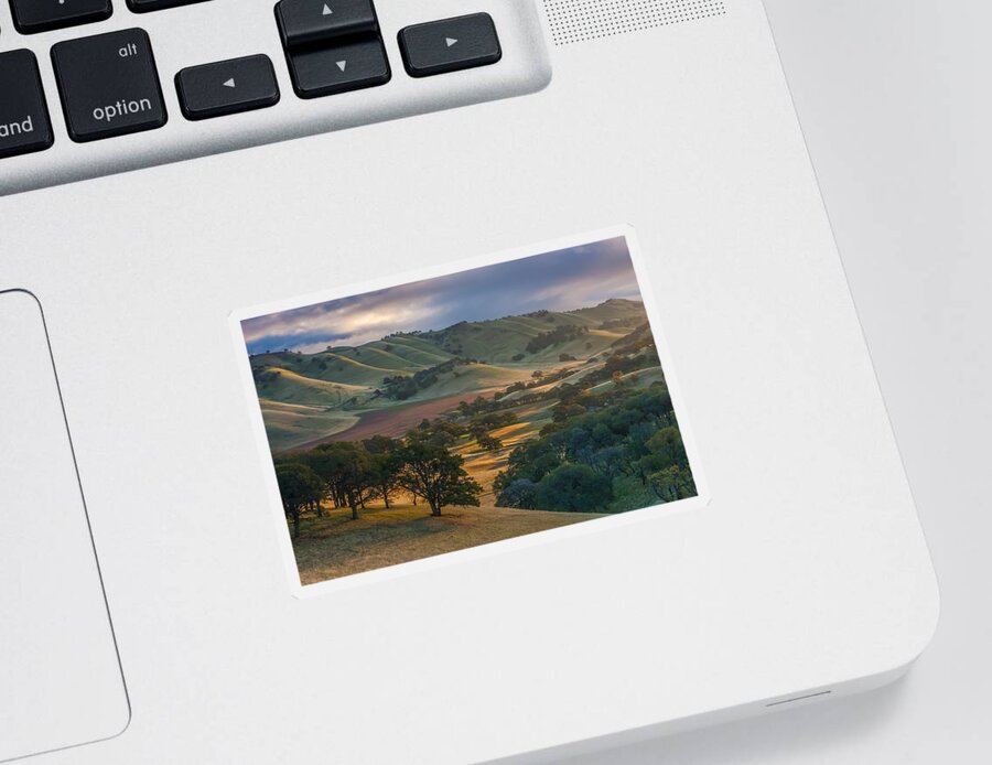 Landscape Sticker featuring the photograph Hilltop Sunrise by Marc Crumpler