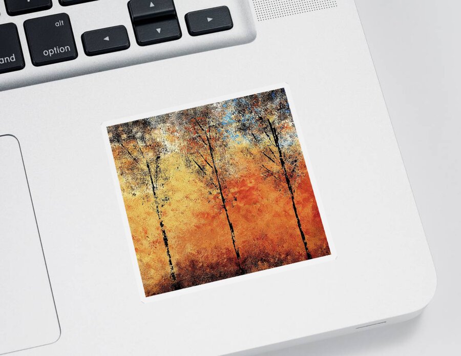 Hot Sticker featuring the painting Hot Hillside by Linda Bailey