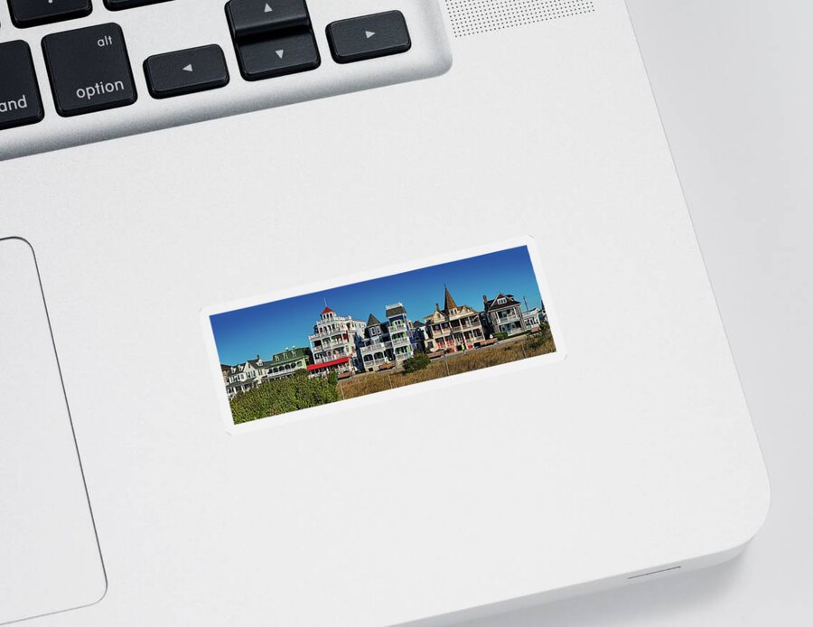 Photography Sticker featuring the photograph Houses On The Beach, Morning Star by Panoramic Images