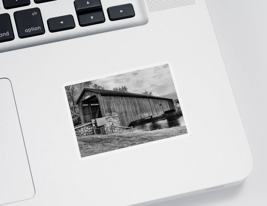 Bridges Sticker featuring the photograph Hunsecker's Mill Bridge by Guy Whiteley