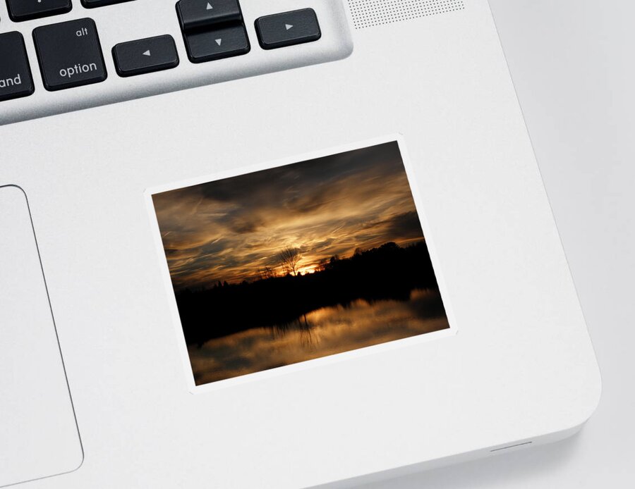 Water Sticker featuring the photograph Hypnotizing Sunset by Kim Galluzzo