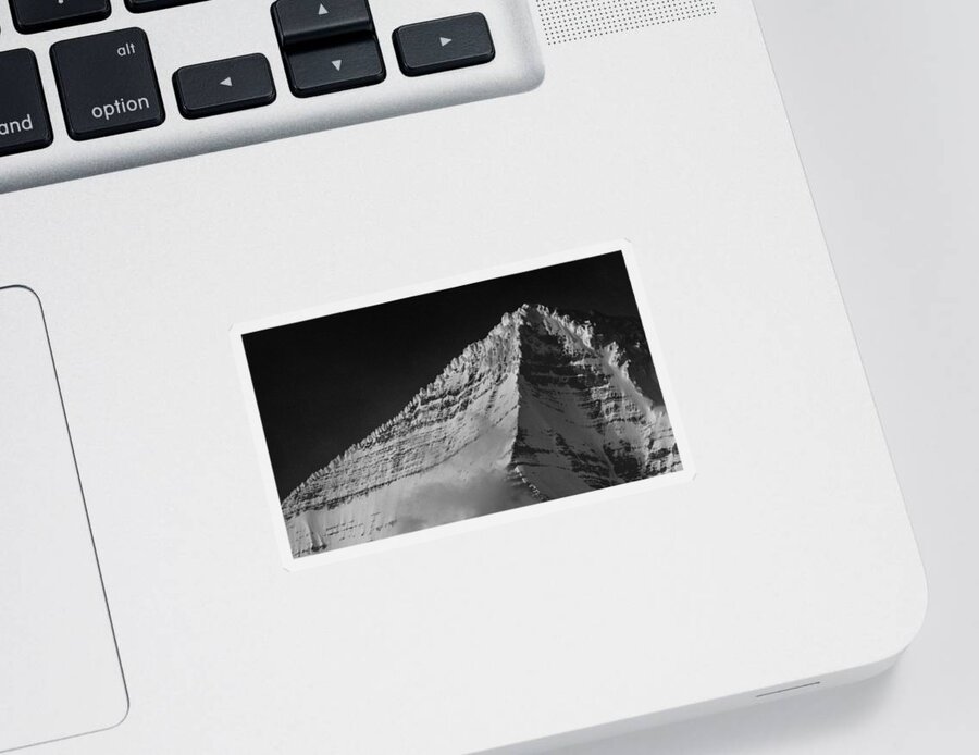 Ice Gargoyles Sticker featuring the photograph 102493-E-BW Ice Gargoyles on Mt. Robson by Ed Cooper Photography