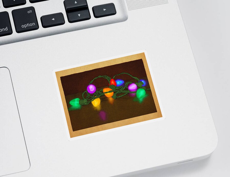 Lights Christmas Holiday Colors Sticker featuring the drawing Illumination by Meg Shearer