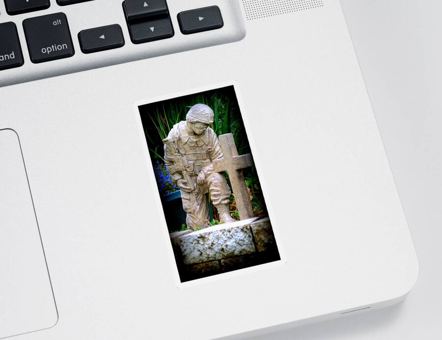 Soldier Sticker featuring the photograph In Honor Of The Wounded Warrior by Kay Novy