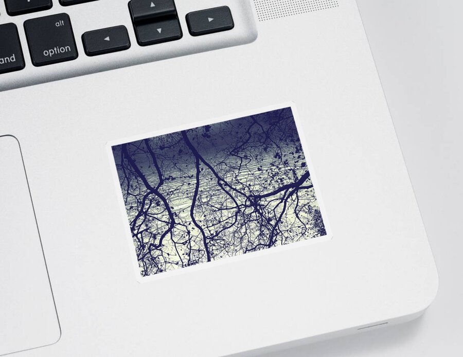 Surreal Trees Sticker featuring the photograph Indigo Blues by Shawna Rowe