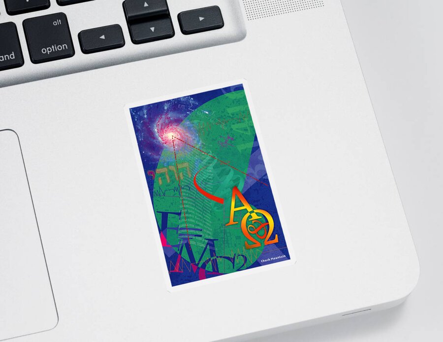 Poster Sticker featuring the digital art Infinity by Chuck Mountain