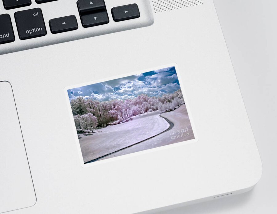 Infrared Sticker featuring the photograph Infrared Meadow by Anthony Sacco