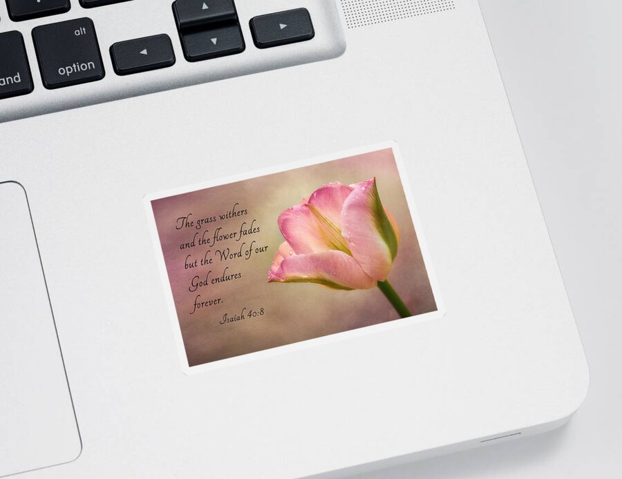 Tulip Sticker featuring the photograph Inspirational Tulip by Mary Jo Allen