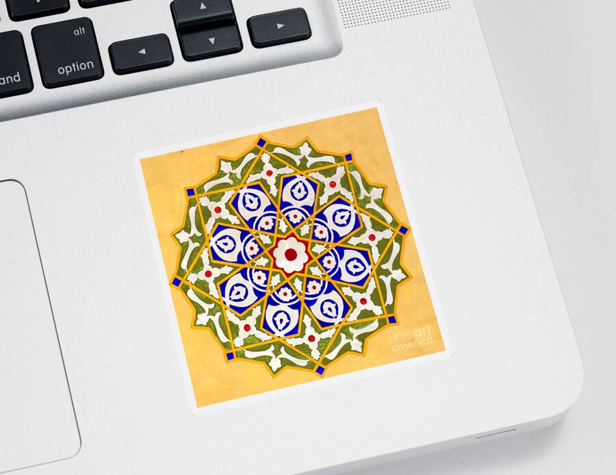 Art Sticker featuring the photograph Islamic art 09 by Antony McAulay
