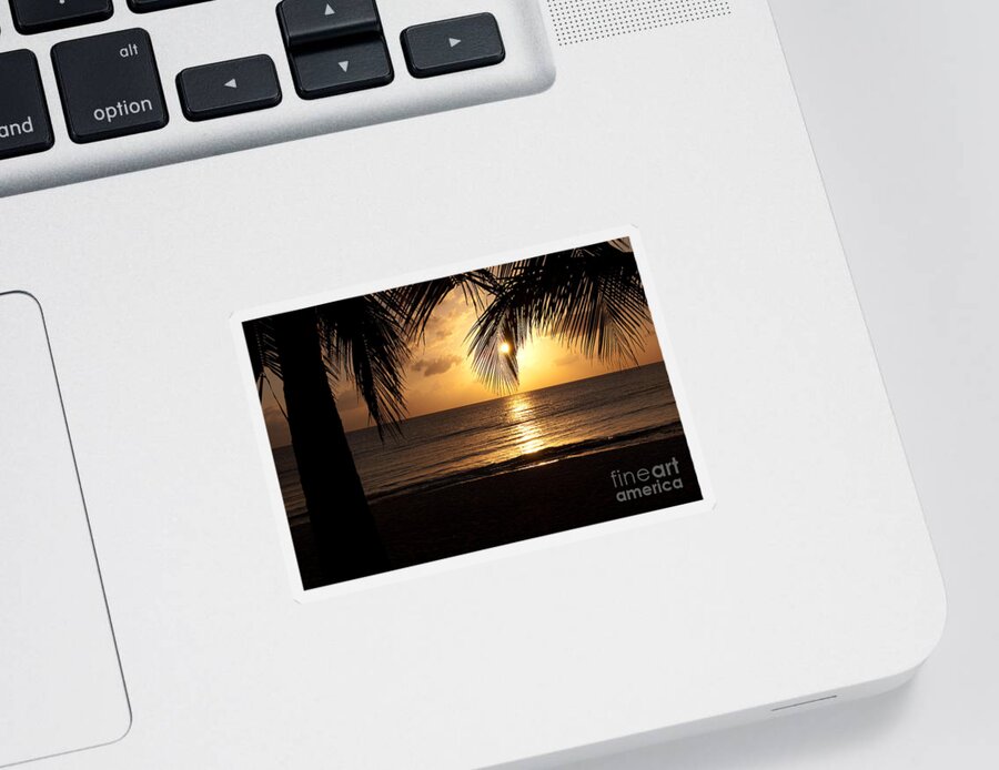 Island Sticker featuring the photograph Island Sunset by Charles Dobbs