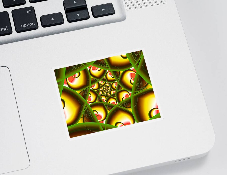 Computer Sticker featuring the digital art Jack and the Beanstalk by Anastasiya Malakhova