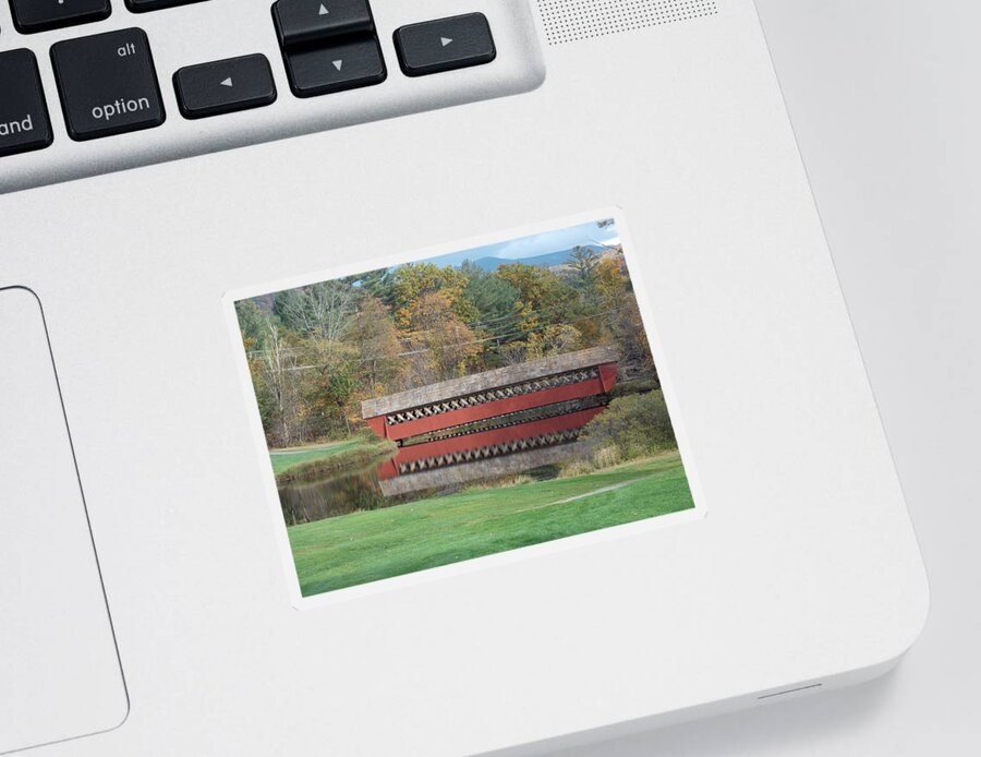 Covered Bridges Sticker featuring the photograph Jack O Lantern Bridge by Catherine Gagne