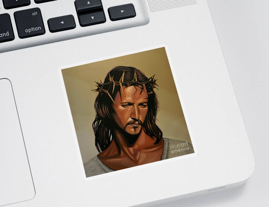 Jesus Christ Sticker featuring the painting Jesus Christ Superstar by Paul Meijering