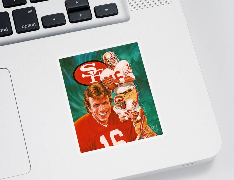 Sports Sticker featuring the photograph Joe Montana by Dick Bobnick