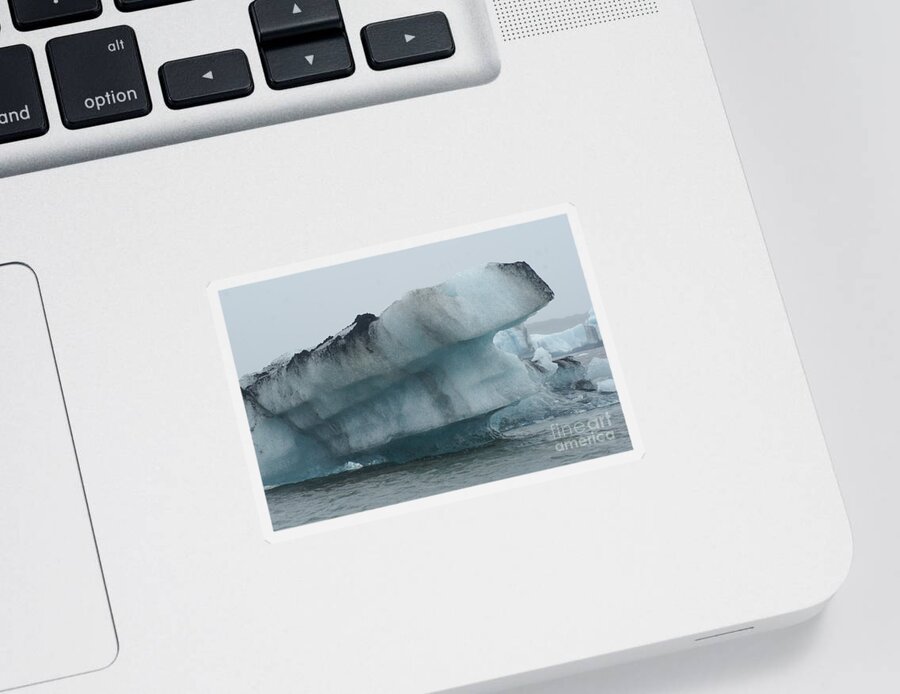 Nature Sticker featuring the photograph broken ice on Joekulsarlon Iceland by Rudi Prott