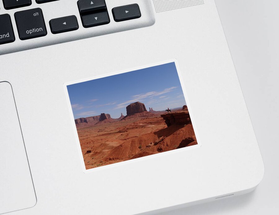 Monument Valley Sticker featuring the photograph John Ford's Point in Monument Valley by Keith Stokes