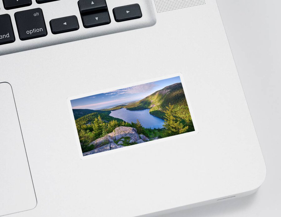 Photography Sticker featuring the photograph Jordan Pond From The North Bubble by Panoramic Images
