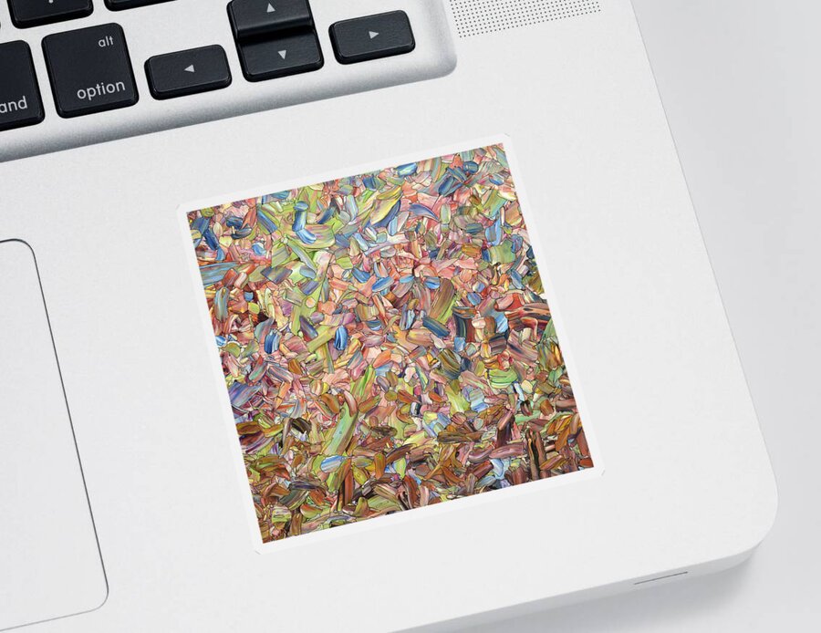 Abstract Sticker featuring the painting June - Square by James W Johnson