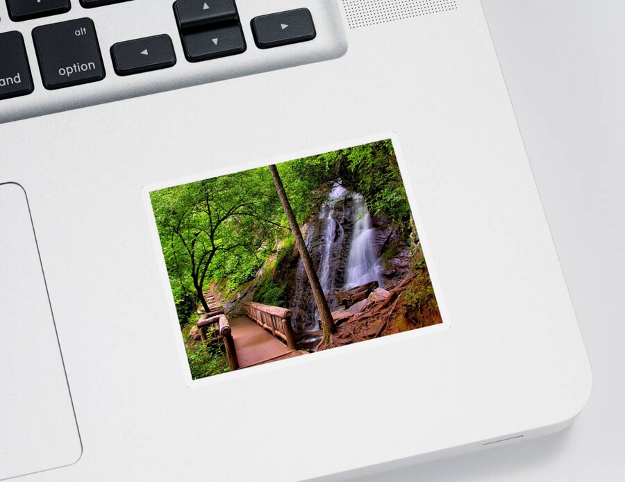  Juney Whank Falls Sticker featuring the photograph Juney Whank Falls by Carol Montoya