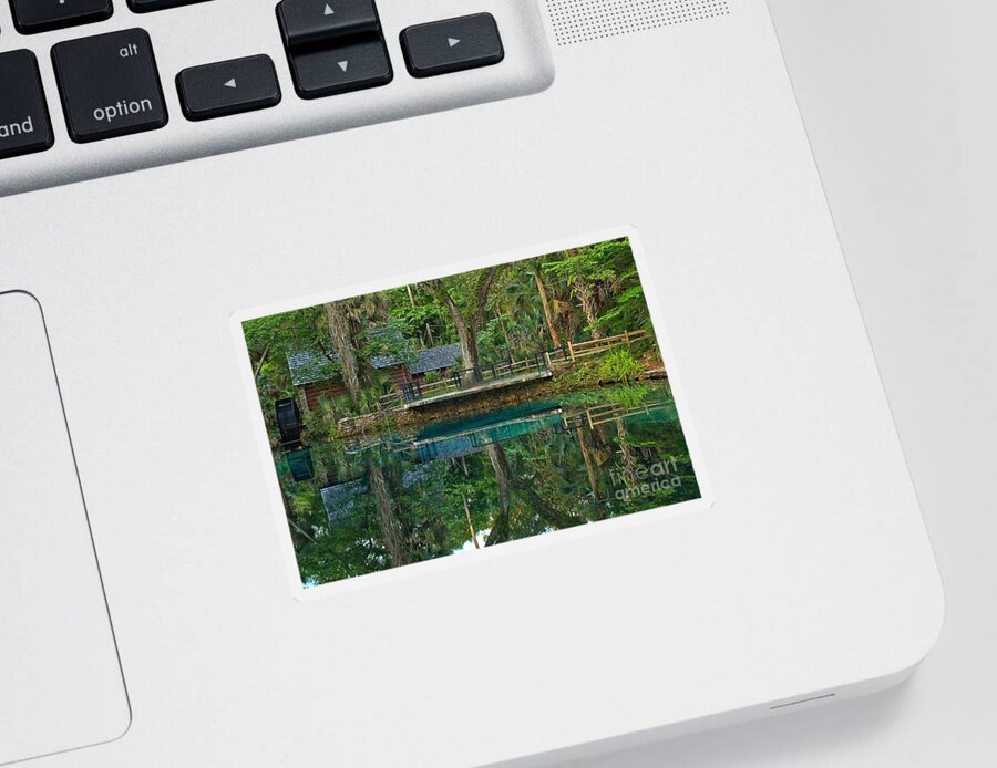 Juniper Springs Mill House Sticker featuring the photograph Juniper Springs Florida by Adam Jewell