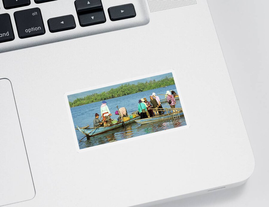 Cambodia Sticker featuring the photograph Kampot River by Rick Piper Photography