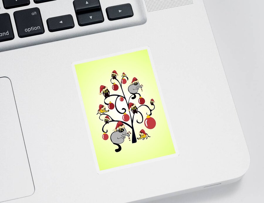 Interior Sticker featuring the digital art Kids Christmas by Anastasiya Malakhova