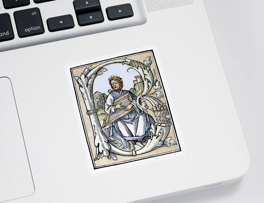 10th Century B.c Sticker featuring the painting King David (d by Granger