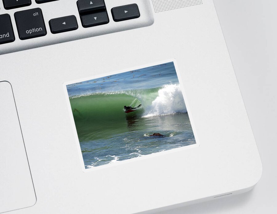 Body Surfing Sticker featuring the photograph Know What Lies Beneath by Joe Schofield