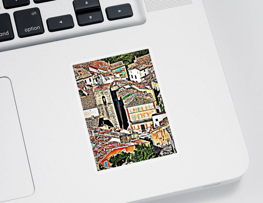 Provence Sticker featuring the photograph La Garde Freinet by Lainie Wrightson